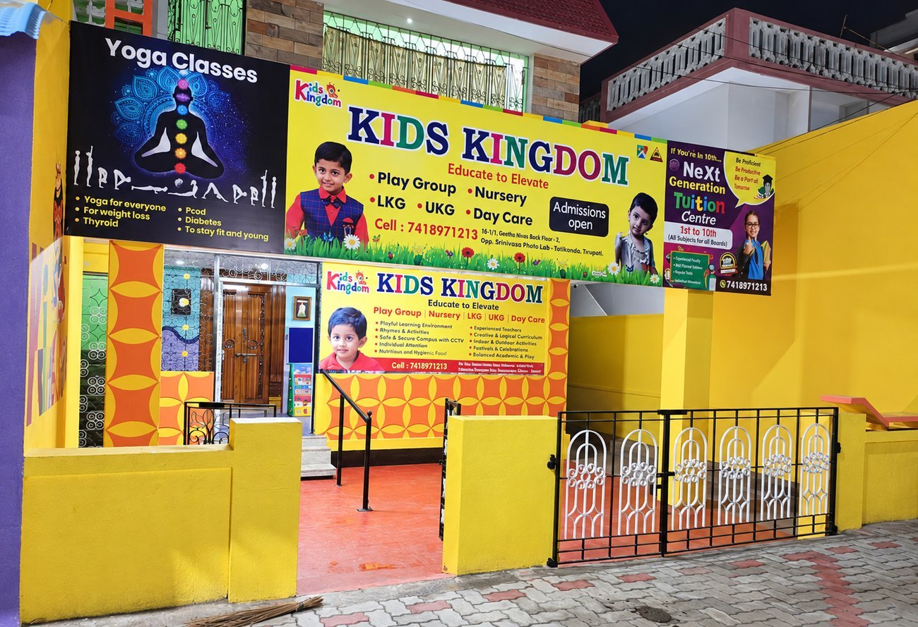Kids Kingdom Playschool & Daycare building in Sathuvachari, Vellore